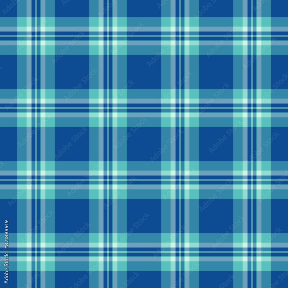 Gentle seamless texture fabric, wear vector background plaid. Business check pattern tartan textile in cyan and teal colors. Gentle seamless texture fabric, wear vector background plaid. Business check pattern tartan textile in cyan and teal colors.