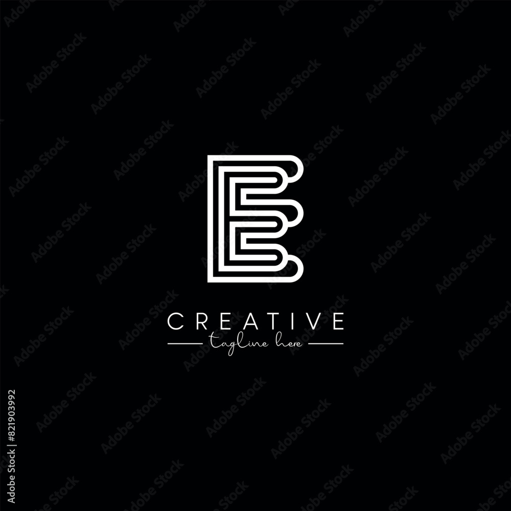 E EE Modern Alphabet Letters Logo Design, Vector Template. E EE Modern Alphabet Letters Logo Design, Vector Template.