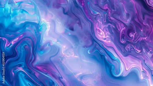 liquid blue and purple abstract background. Smooth transitions of iridescent colors.