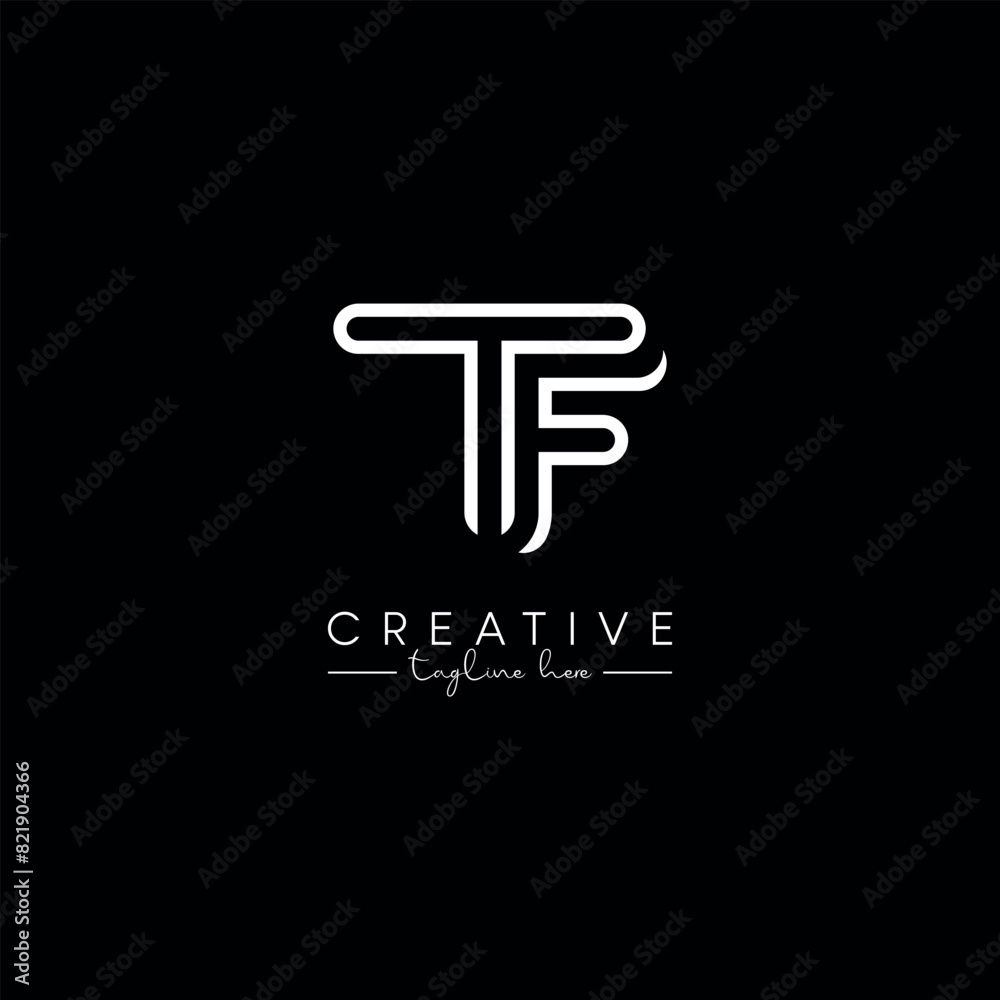 TF FT Modern Alphabet Letters Logo Design, Vector Template. TF FT Modern Alphabet Letters Logo Design, Vector Template.