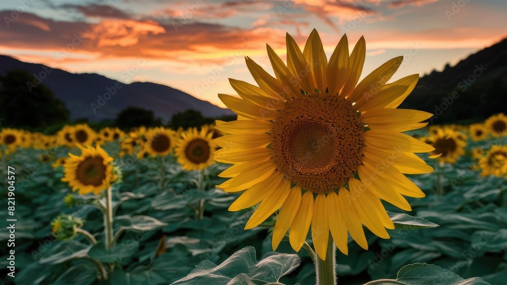 Fototapeta premium Blooming Marvel: Sunflower Array