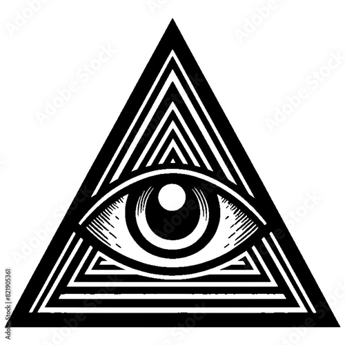 Illuminati one-edged triangle symbol