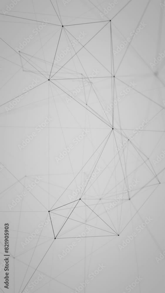 Vertical video screensaver of floating gray abstract futuristic background with moving dots and lines. Modern design of the network web structure. Motion digital technology abstract background Vertical video screensaver of floating gray abstract futuristic background with moving dots and lines. Modern design of the network web structure. Motion digital technology abstract background