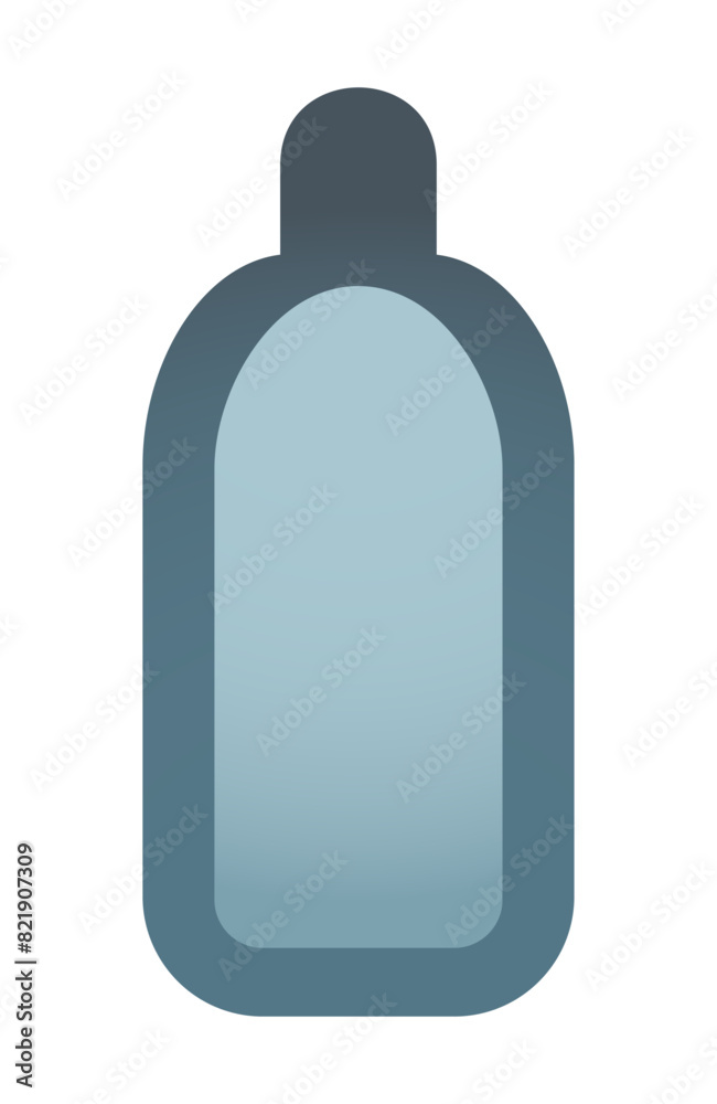 Modern Minimalist Water Bottle Icon - Flat Design Graphic