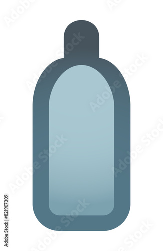 Obraz na płótnie Modern Minimalist Water Bottle Icon - Flat Design Graphic w salonie