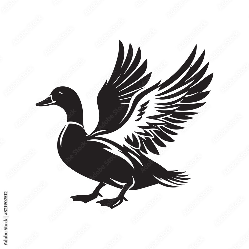 Vector Duck Silhouettes: Striking Black Vector Art Capturing the Grace and Beauty of These Iconic Waterfowl- Duck Illustration. Vector Duck Silhouettes: Striking Black Vector Art Capturing the Grace and Beauty of These Iconic Waterfowl- Duck Illustration.
