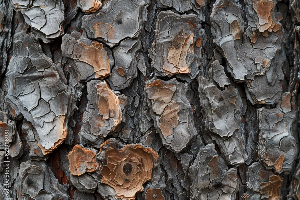 The rough texture of a trees bark, close-up on the scars and marks that tell stories of survival and resilience The rough texture of a trees bark, close-up on the scars and marks that tell stories of survival and resilience