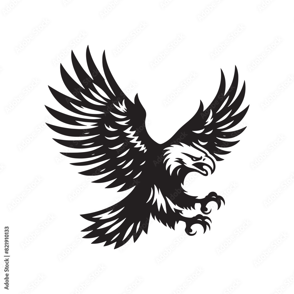 Eagle Vector Silhouette: the Majestic Power and Freedom of These Iconic Birds of Prey - Eagle Illustration. Eagle Vector Silhouette: the Majestic Power and Freedom of These Iconic Birds of Prey - Eagle Illustration.