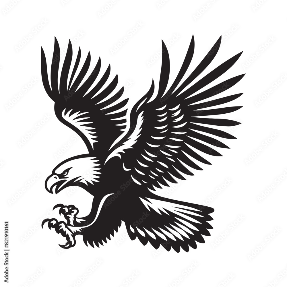 Eagle Vector Silhouette: the Majestic Power and Freedom of These Iconic Birds of Prey - Eagle Illustration. Eagle Vector Silhouette: the Majestic Power and Freedom of These Iconic Birds of Prey - Eagle Illustration.