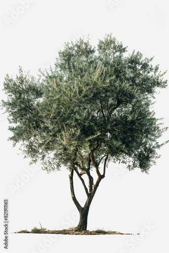 Tree isolated on white background olive