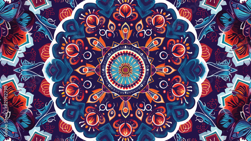 Abstract Colorful Kaleidoscope Background Symmetric P