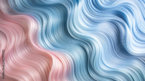 Smooth, silky waves in a gradient of blue and pink hues