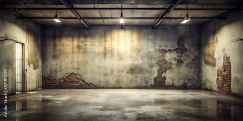 Old Abandoned Room in a Factory with Graffiti