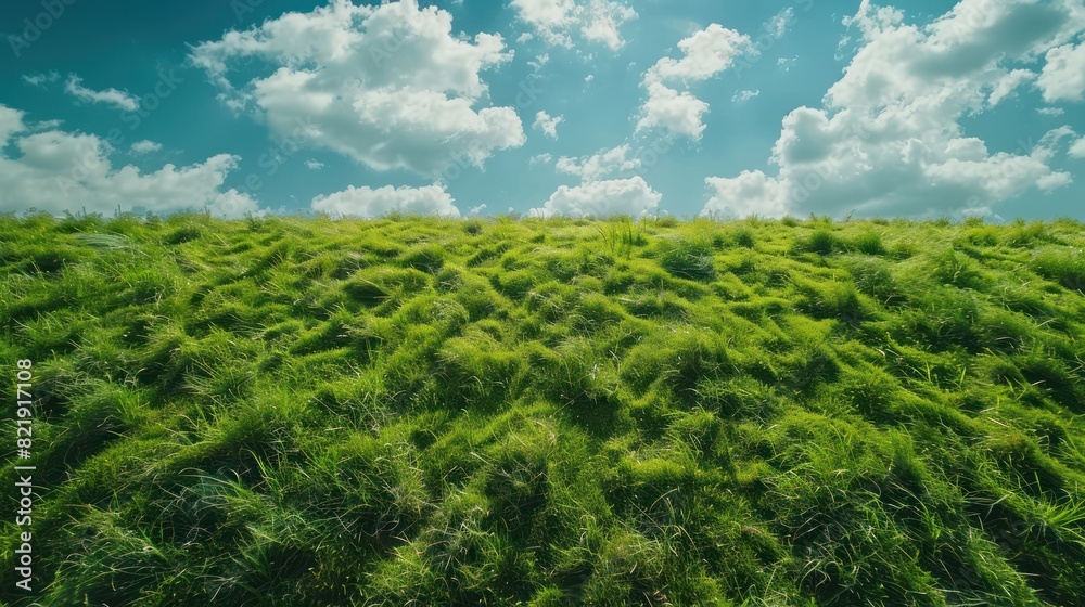 Fototapeta premium Mist and fog hovers over trees taken by an aerial drone image