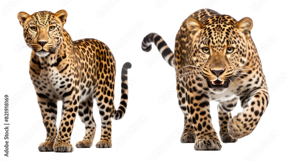 Fototapeta premium Leopard png on transparent background