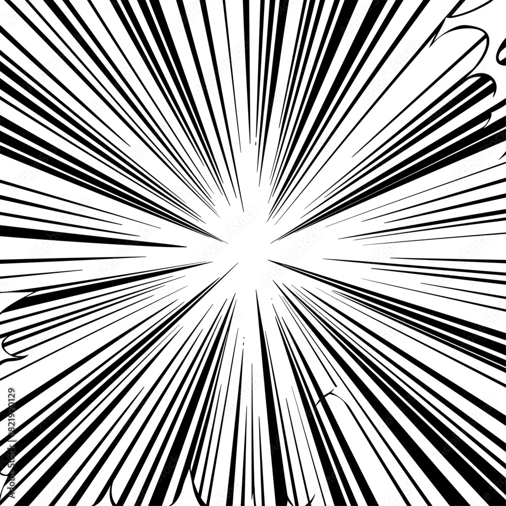 Obraz premium black and white burst