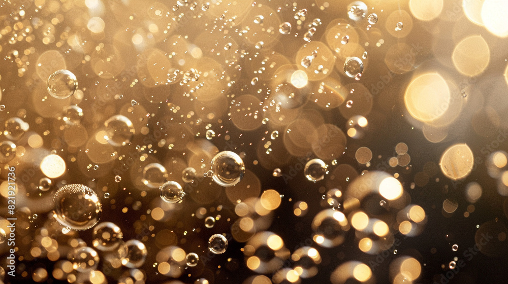 Dynamic background of champagne bubbles with warm, golden hues and a festive atmosphere
Dynamic background of champagne bubbles with warm, golden hues and a festive atmosphere