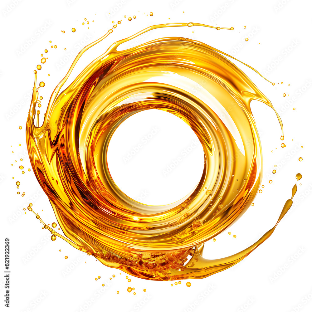 Engine oil swirl, isolated on a white background Engine oil swirl, isolated on a white background