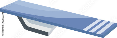 Vector graphic of an isometric balance beam, ideal for sports and gymnasticsthemed designs