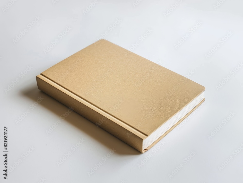 Blank gold book cover on white background Blank gold book cover on white background