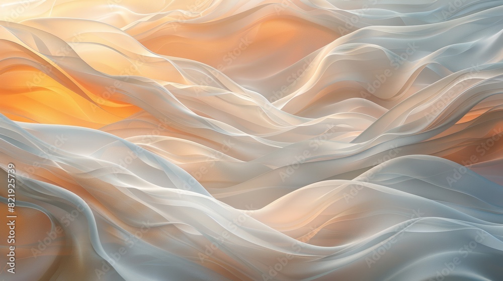 Obraz premium Gentle, translucent waves with a soft gradient effect