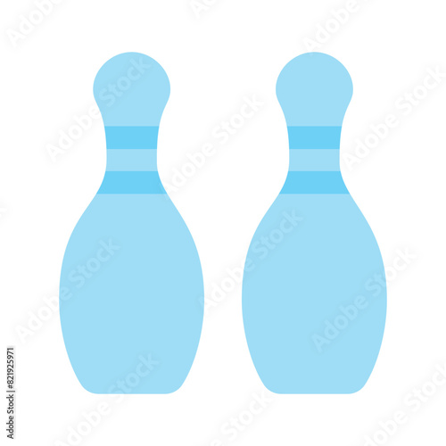 Modern icon of bowling pins, indoor skittles games photo