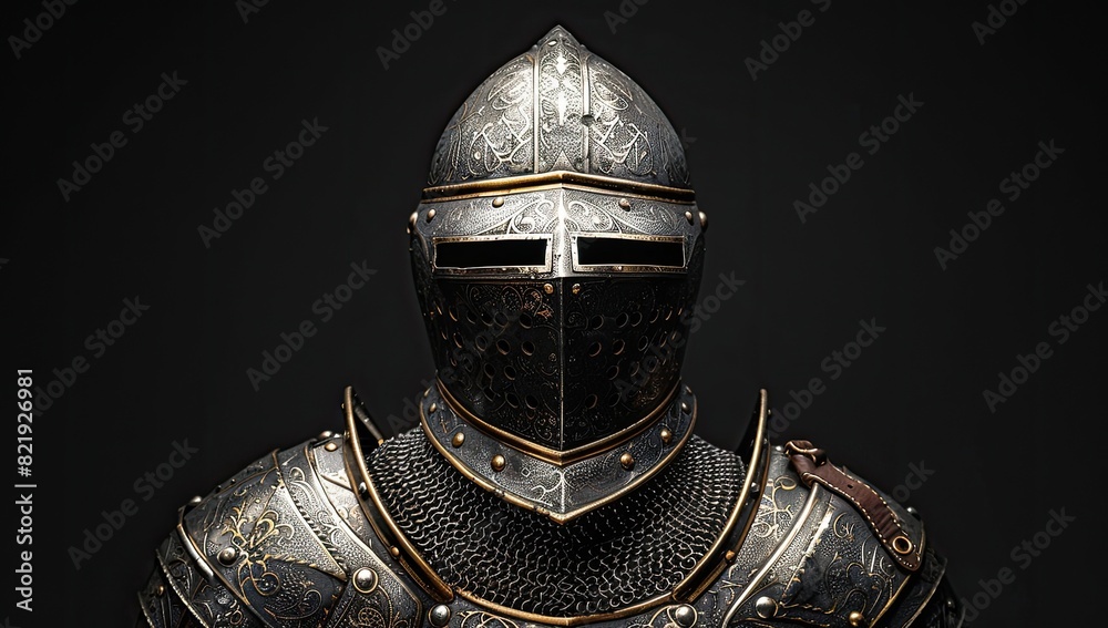 Intimidating Armored Knight with Swords Intimidating Armored Knight with Swords