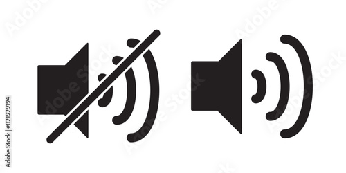 Megaphone icon, vector , silhouette. Loud speaker icon set, vector. silent mode icon. Loudspeaker sign and symbol design for logo, app, website. Vector illustration.