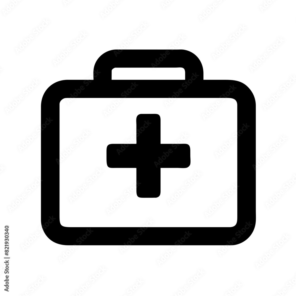 Medicine bag aid kit health box emergency help care Pictogram Medicine bag aid kit health box emergency help care Pictogram