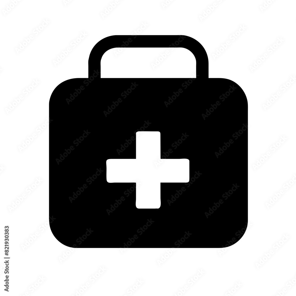 Medicine bag aid kit health box emergency help care Pictogram Medicine bag aid kit health box emergency help care Pictogram