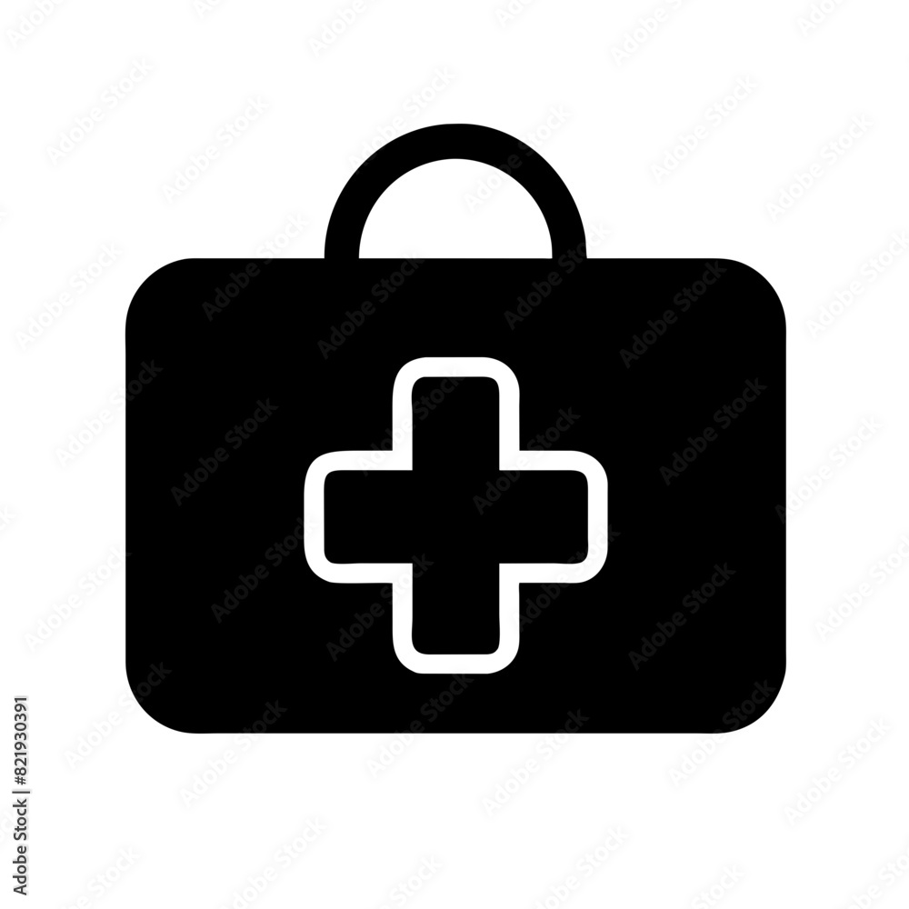Medicine bag aid kit health box emergency help care Pictogram Medicine bag aid kit health box emergency help care Pictogram