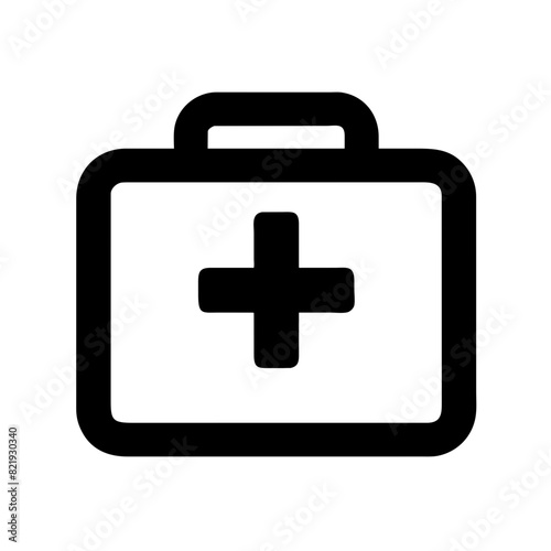 Medicine bag  aid kit health box emergency help care Pictogram 