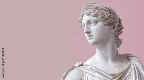 Elegant marble statue of a woman