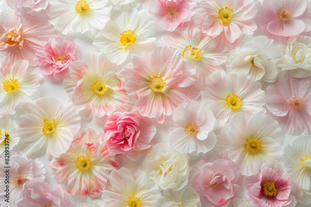 Vibrant floral background with pink and white flowers Vibrant floral background with pink and white flowers