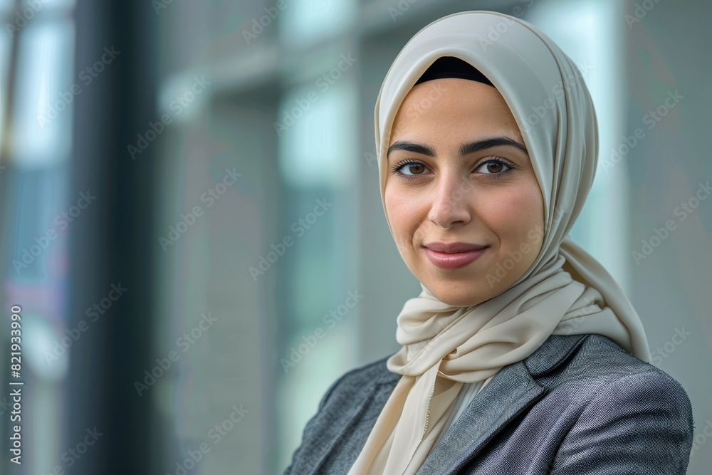 confident young woman in hijab confident young woman in hijab