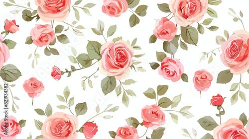 Seamless background vintage floral texture with bouquet
