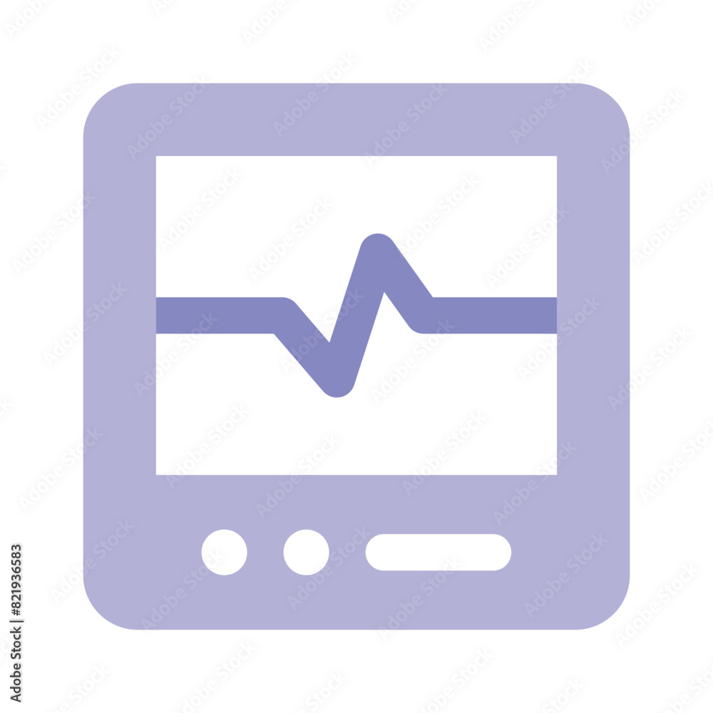 Ecg machine icon design isolated on white background Ecg machine icon design isolated on white background