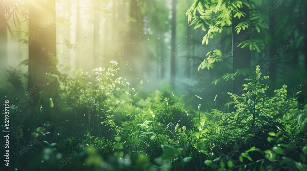 Blurry forest foliage, great nature backgrounds