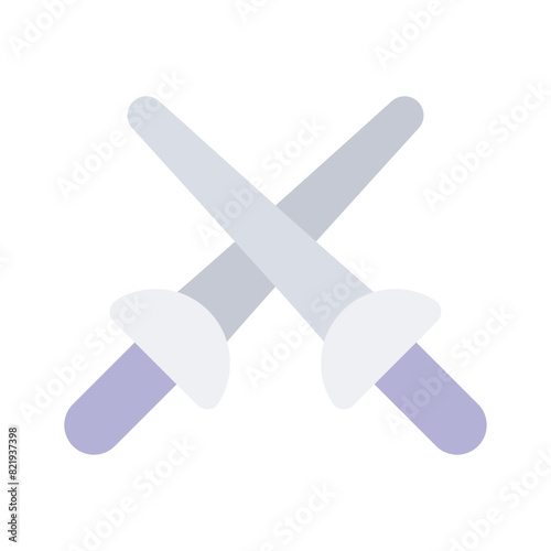 Fencing swords vector design, easy to use and download