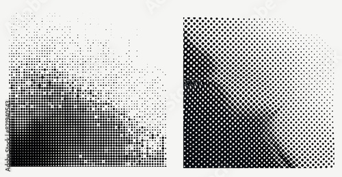  pixel texture. Horizontal white and black gradient patterns with stripe effect. Abstract halftone texture modern background. photo