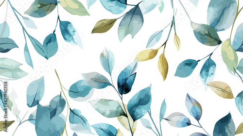 Seamless wallpaper floral background leaf pattern tex photo