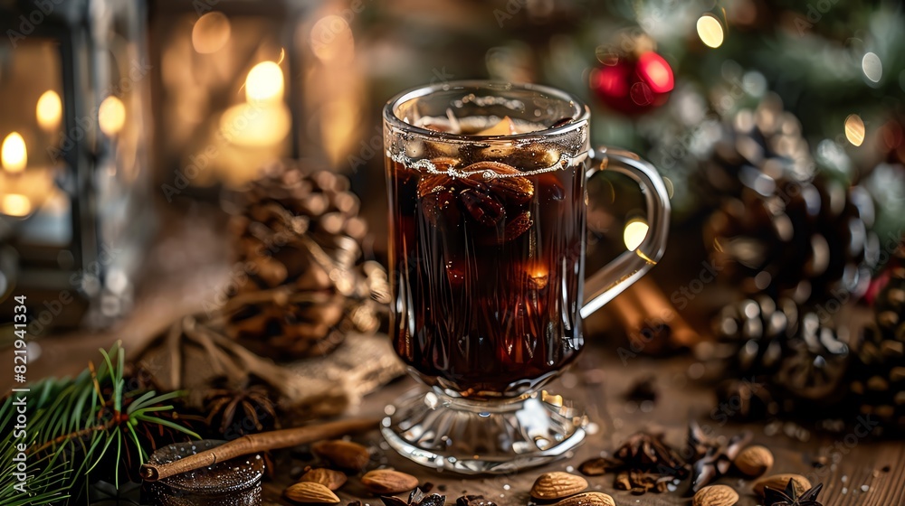 A beautiful photo of a mug of mulled wine A beautiful photo of a mug of mulled wine