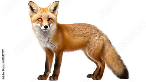 Beautiful Fox On Transparent Background photo