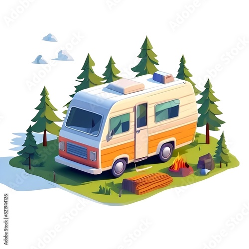 Wallpaper Mural caravan in the camping site Torontodigital.ca