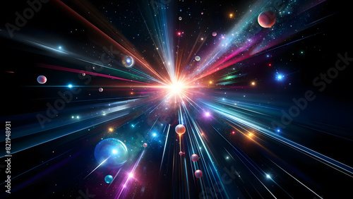 Stellar Explosion A Dynamic Burst of Light and Color in the Cosmos