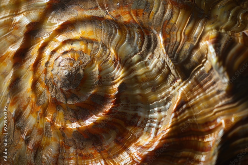 Detailed close up of a shell with a spiral design, perfect for nature or beach themed projects Detailed close up of a shell with a spiral design, perfect for nature or beach themed projects