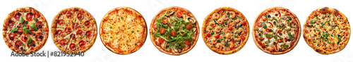 Panel kuchenny z motywem Homemade Italian pizza png element set on transparent background