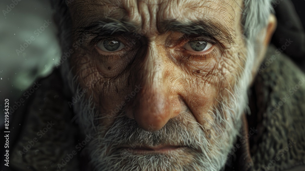 A detailed image of an elderly man with a beard. Suitable for various projects A detailed image of an elderly man with a beard. Suitable for various projects
