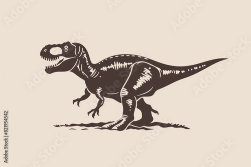 A fierce T-Rex dinosaur with its mouth wide open. Perfect for educational materials or dinosaur-themed projects