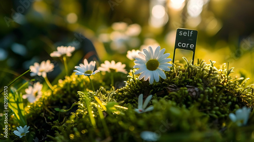 flowers in the grass, self care photo